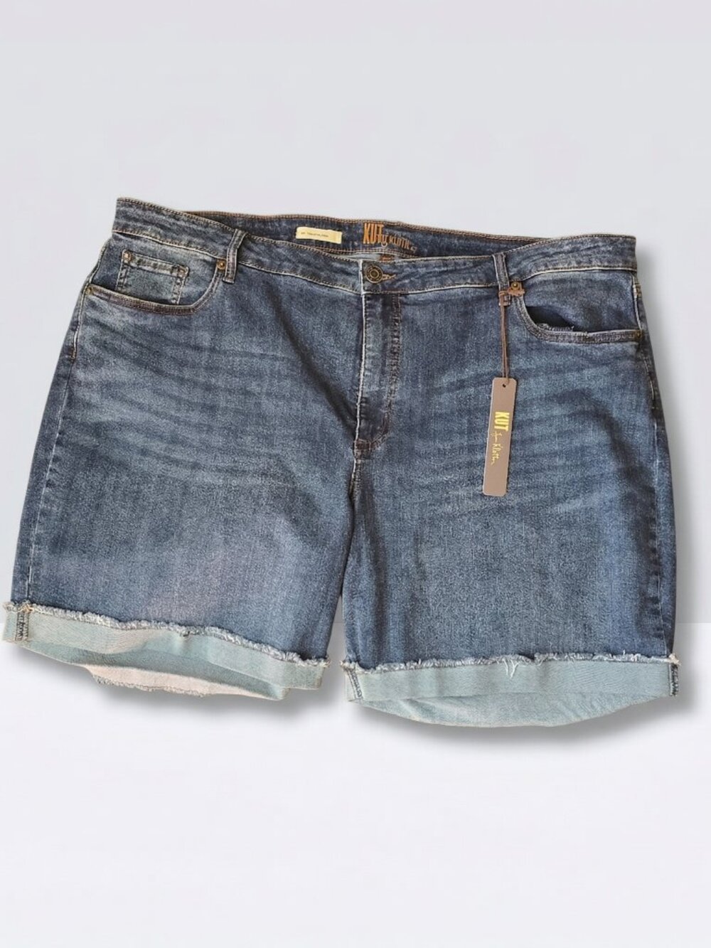 KUT From The Kloth Katy Boyfriend Denim Shorts 22W NWT